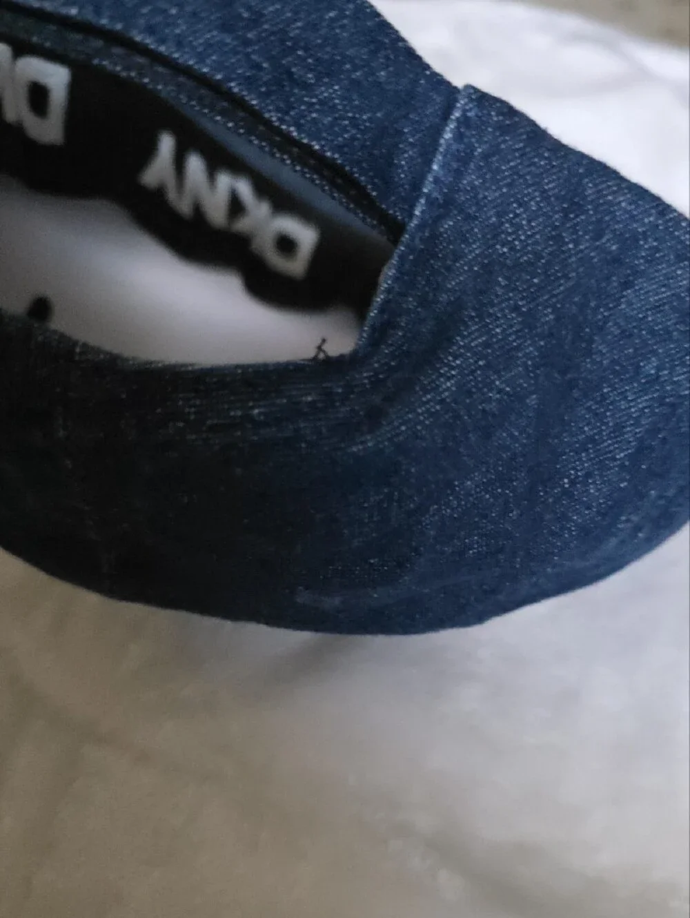 DKNY Denim Patch Cap - Blue with Green, Yellow & Black Accents